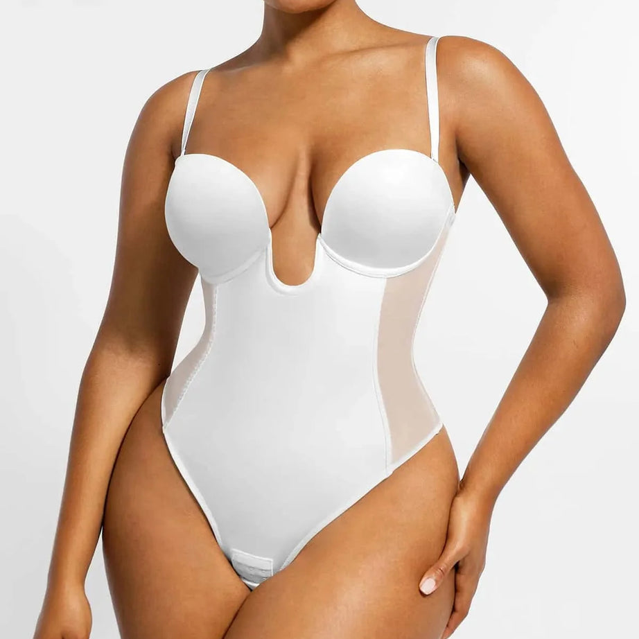 AirSlim® Deep Plunge Low-Back Thong Bodysuit