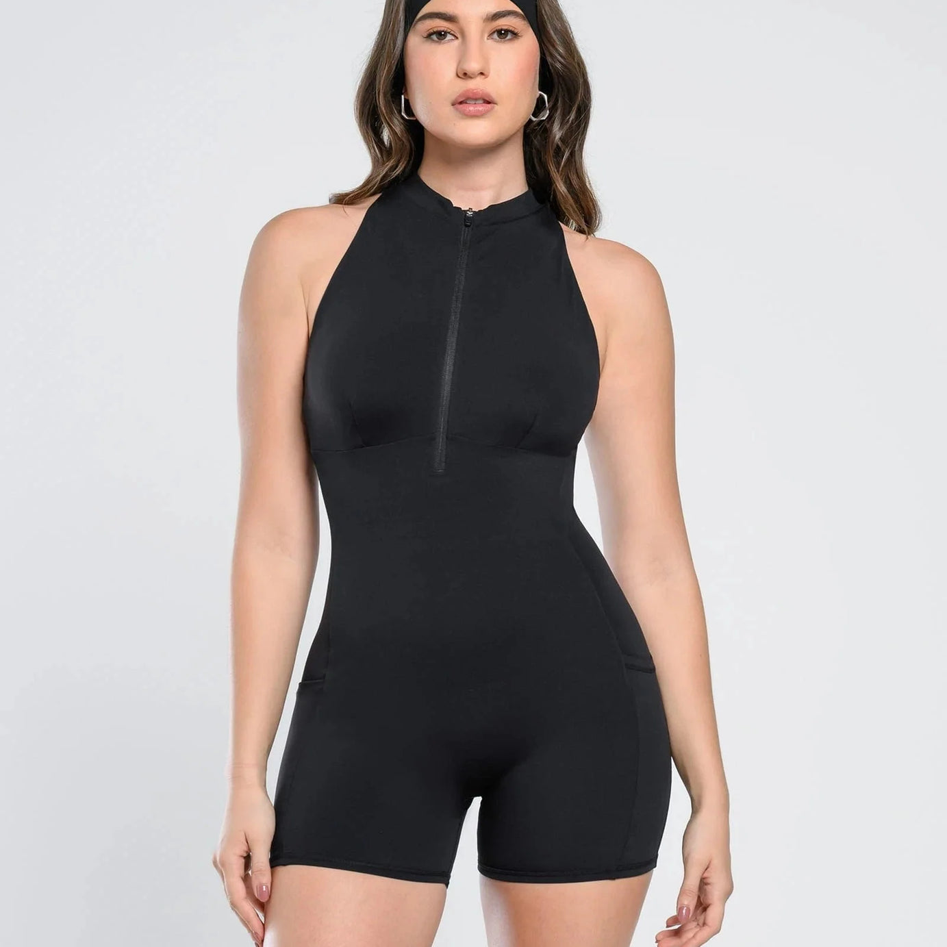 Backcut Bliss Zip-Up Romper