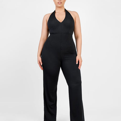 Ultra Sleek Halter Neck Shaping Jumpsuit